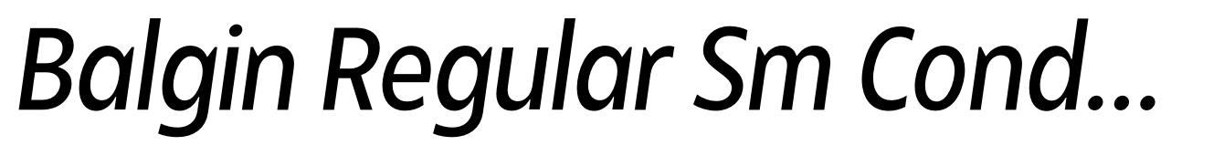 Balgin Regular Sm Condensed Italic